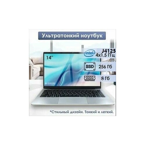 Ноутбук IDROID Intel Celeron 14J4125 RAM 8GB SSD 256GB Windows 10 2299000₽