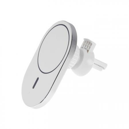 Автомобильная беспроводная магнитная зарядка c MagSafe 15W(Белая) для Apple/IPhone/Android/Samsung/Google/Huawei/Pixel/Смартфона