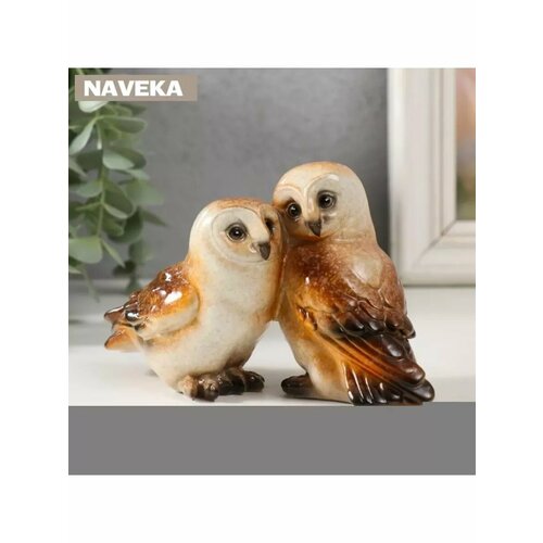 Сувенир полистоун лак Обыкновенные сипухи совы 148х65 963₽