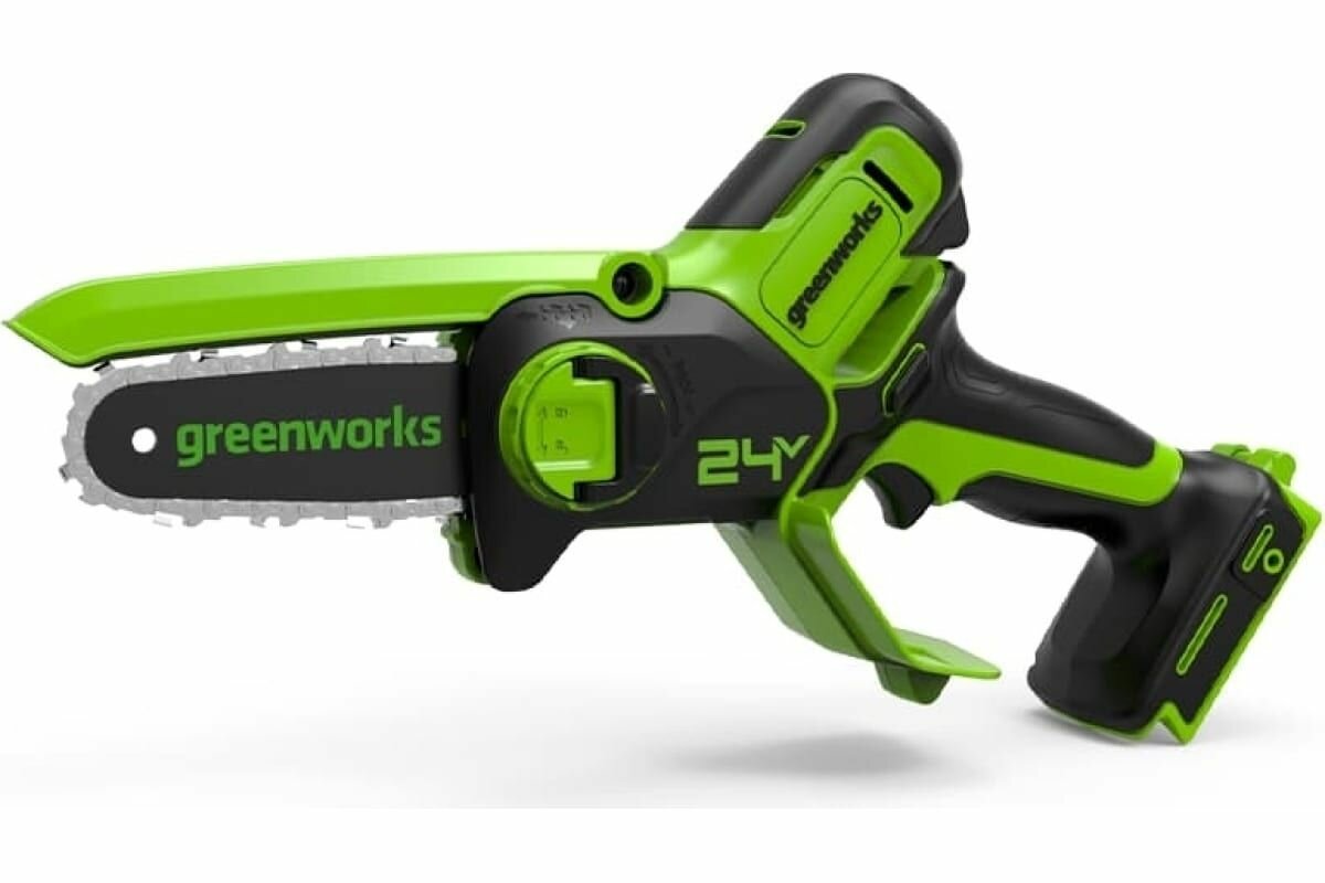 фото Мини-пила цепная акк 24V шина 15см (без акб Li-ion и ЗУ) GREENWORKS