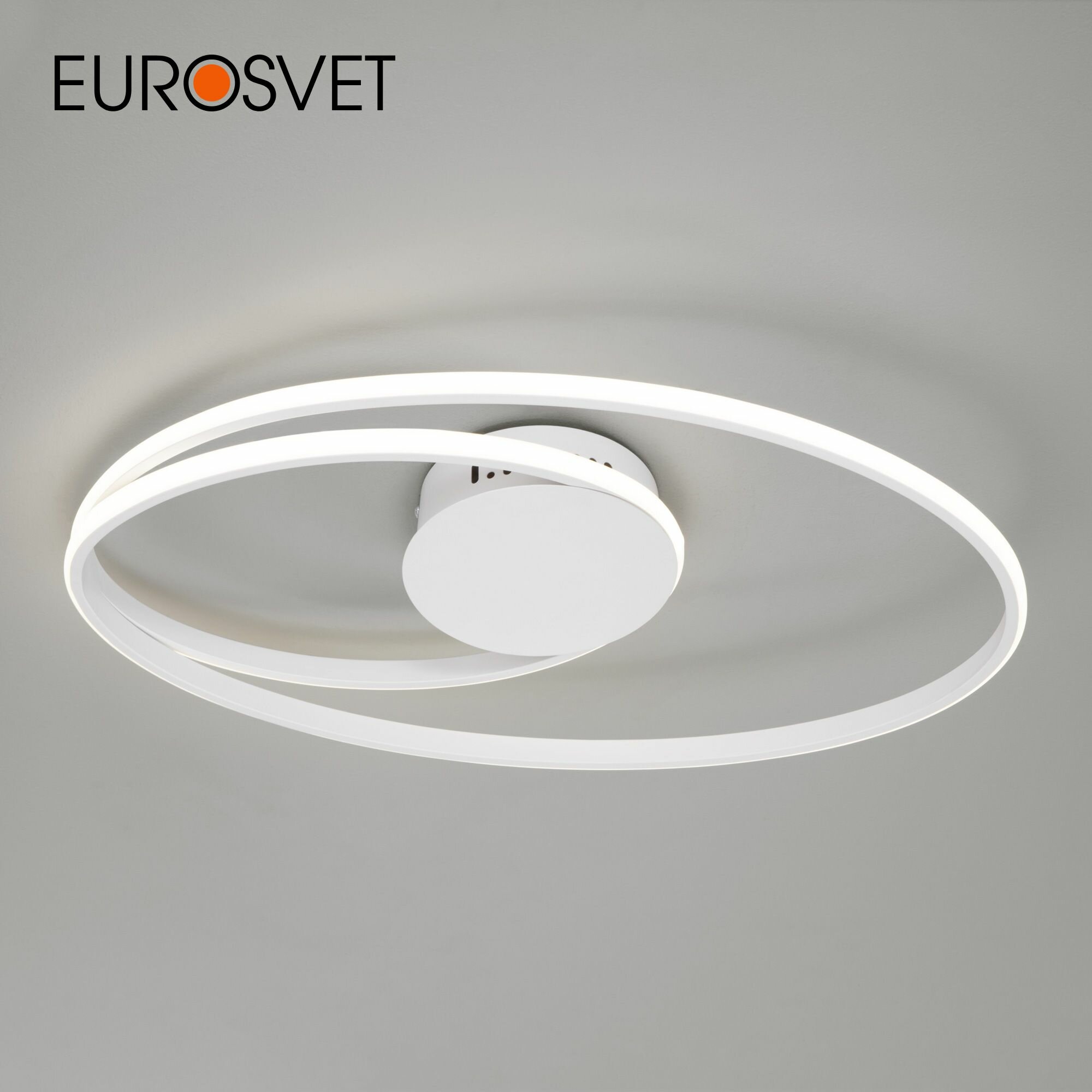 Люстра / Потолочный светодиодный светильник Eurosvet Caroline 90250/1 белый IP20 - фото №1
