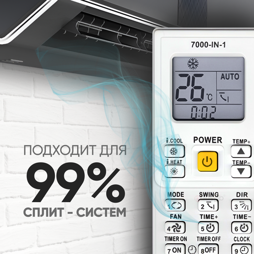 Пульт для кондиционера Electrolux / пульт для сплит-системы Электролюкс 7000 в 1