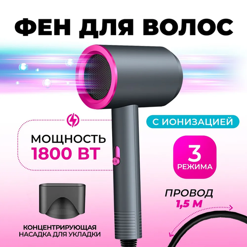 Фен для волос с ионизацией SimpleShop 750₽