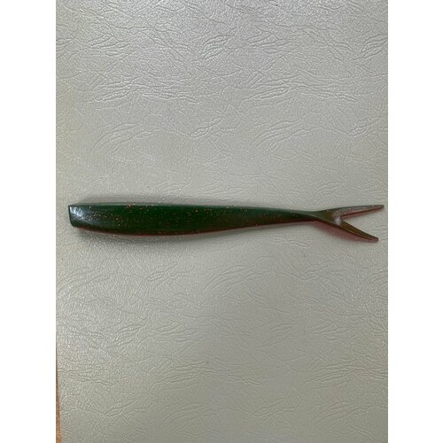 Мягкая крупная силиконовая приманка для рыбалки Pike Slag 21см (свимбейт/ джеркбейт), Motor oil red flake/ Машинное масло, 1 шт.