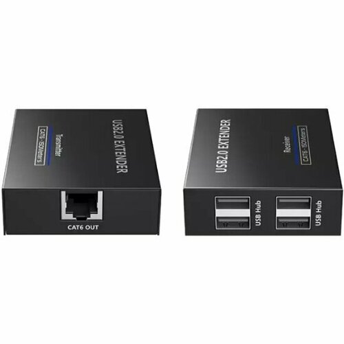 Удлинитель Lenkeng USB по витой паре CAT5e/6 до 100/150 м, 4 USB 2.0, 480 Мб/с LKV100USB (LKV100USB)