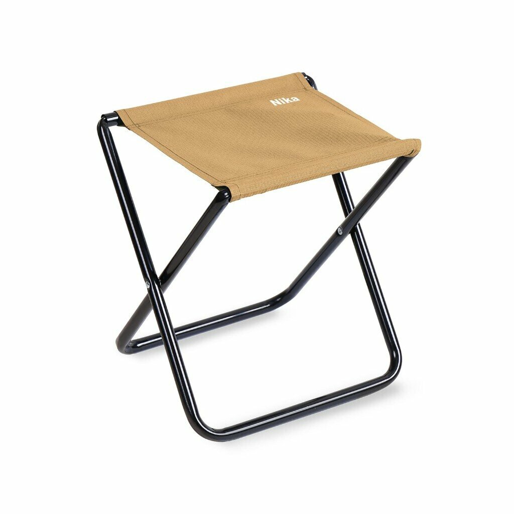 фото Стул складной усиленный, металл, 37 см, 90 кг, d 18mm, песочный, Nika, ПС/П