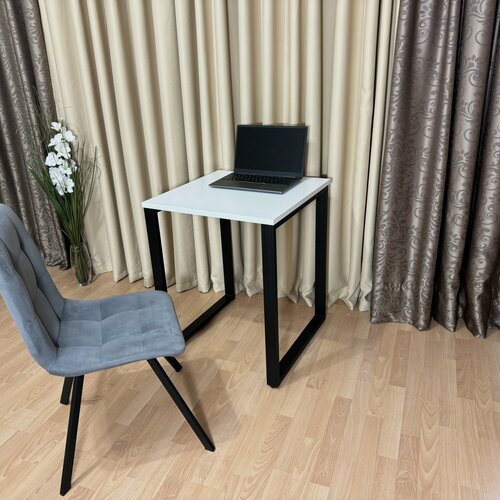 Изображение товара Письменный стол лофт 60*60 см. Столешница 22 мм Черные ножки. Компьютерный, рабочий, офисный