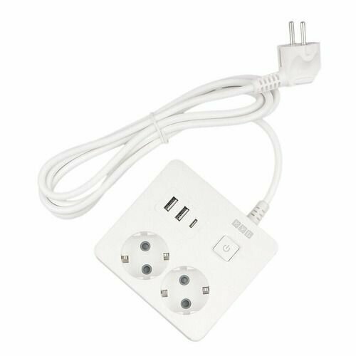 Сетевой удлинитель PowerCube PC-1-2M, 1.9м, белый