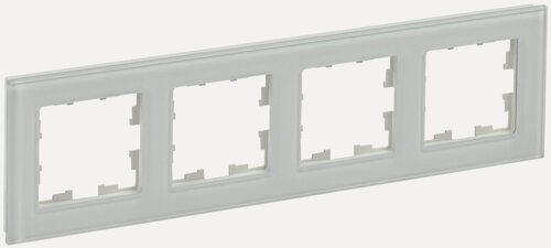 Изображение товара Рамка серии BRITE четырехместная РУ-4-2-БрБ, IP20 стекло IEK