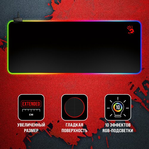 Коврик для мыши A4Tech Bloody MP-75N 750x300x4мм черный, размер XL