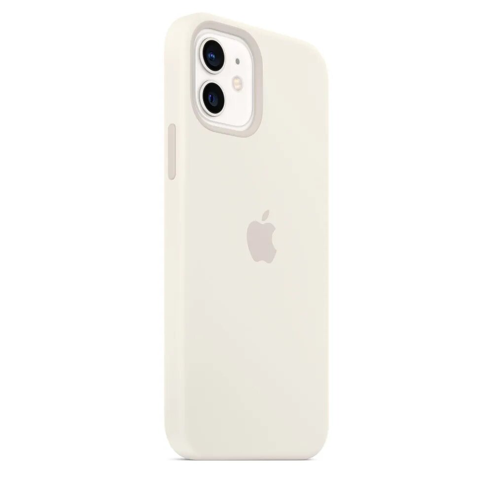 Чехол силиконовый MagSafe для iPhone 12 / 12 Pro White с анимацией NFC, Silicone case MagSafe для айфон 12 / 12 про - Белый — фото 1