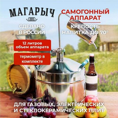 Самогонный аппарат дистиллятор магарыч Эконом 12 литров без сухопарника 3905₽