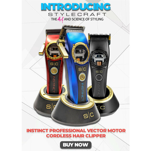 Профессиональная аккумуляторная машинка для стрижки с двигателем SC Instinct Vector Stylecraft 3950000₽