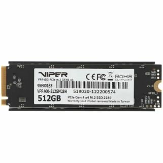 512 ГБ SSD M.2 накопитель Patriot Viper VPR400 VPR400-512GM28H(VPR400-512GM28H) - PCI-E 4.0, чтение - 4600 Мб/с, запись - 3600 Мб/с,