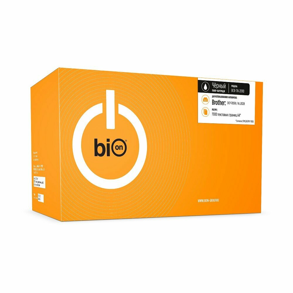 Bion Расходные материалы BCR-TN-2090 Картридж для Brother HL-2132R DCP-7057R 1000 стр. , Черный, с чипом