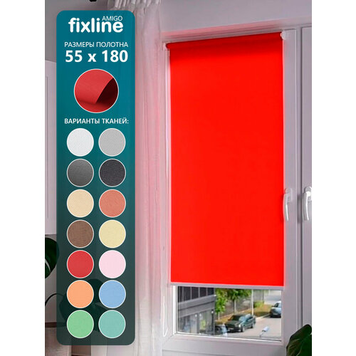 фото Рулонная штора fixline basic 55х180 см, красный