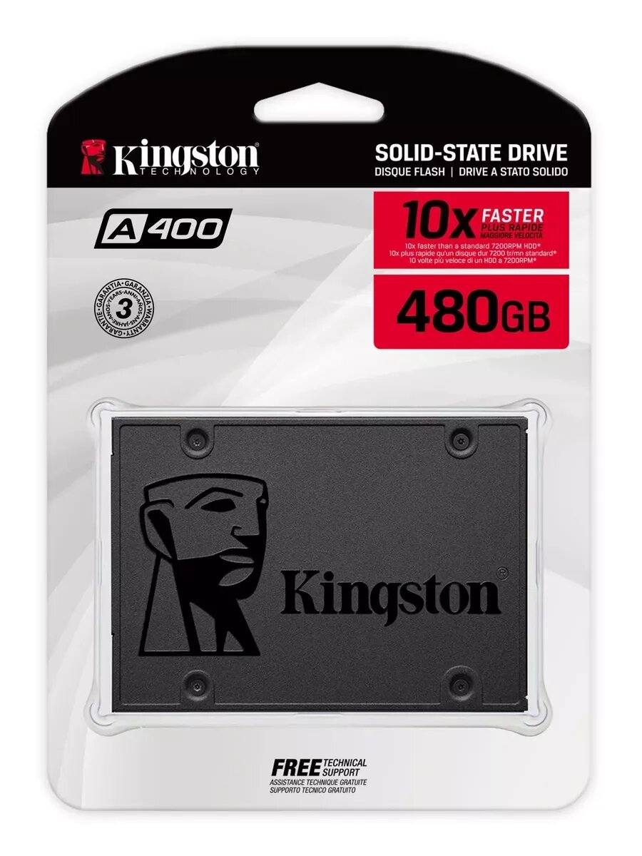Kingston A400 SA400S37/480G 480ГБ, 2.5 SSD-накопители