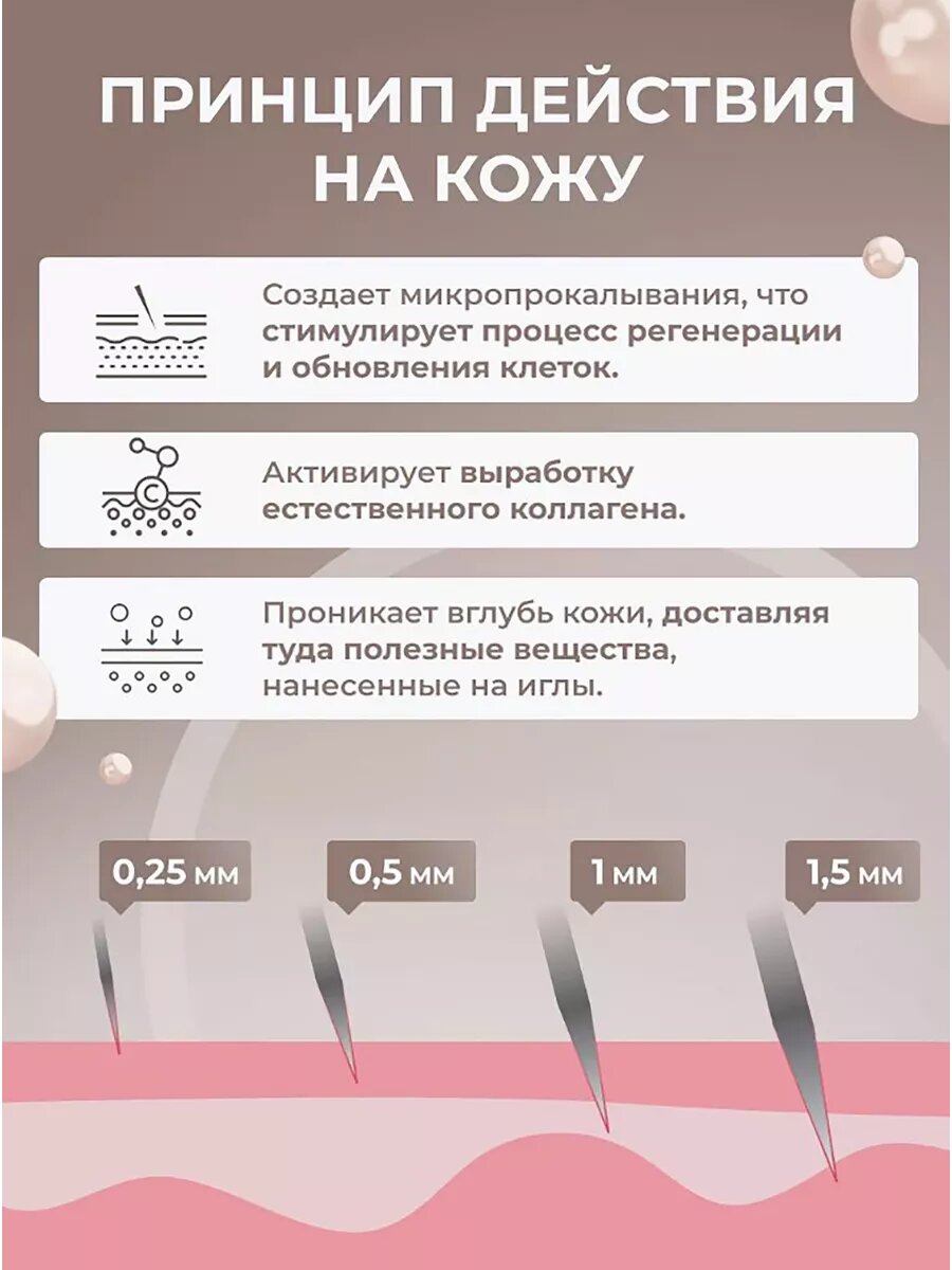 Мезороллер для лица, тела и волос 1 мм — фото 1