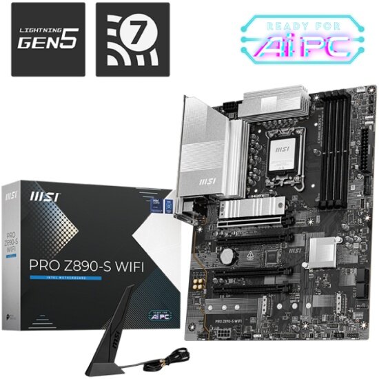 Материнская плата Msi PRO Z890-S WIFI (LGA1851, ATX)