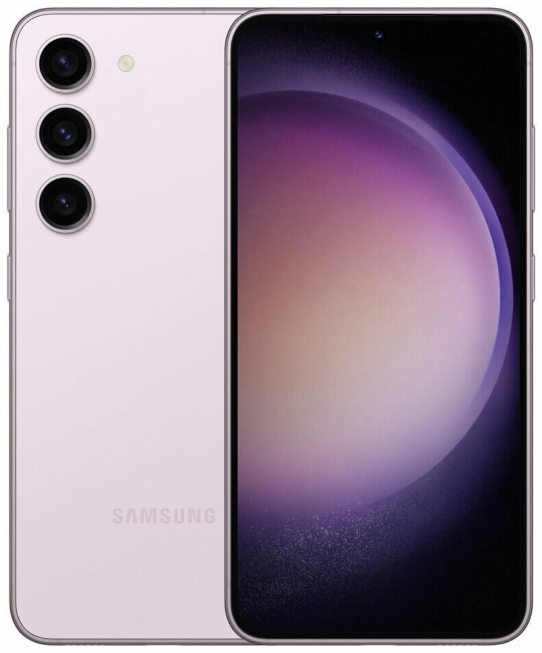 Смартфон Samsung Galaxy S23, 8/256 ГБ, nano SIM + eSIM, цвет Lavender, (лаванда)