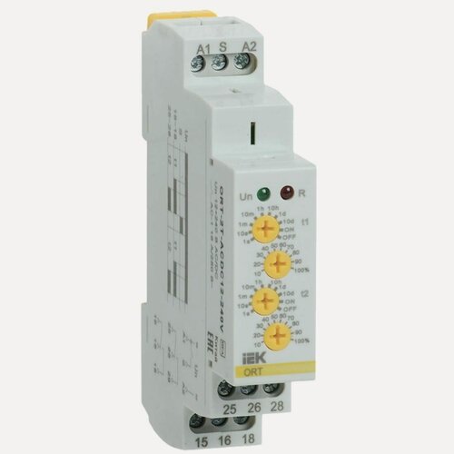 Изображение товара Реле времени ORT 2 контакта 2 уставки 12-240В AC/DC IEK ORT-2T-ACDC12-240V