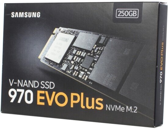 SSD диск Samsung M.2 970 EVO Plus 250 Гб PCIe Gen 3.0 x4 V-NAND 3bit MLC (MZ-V7S250BW)