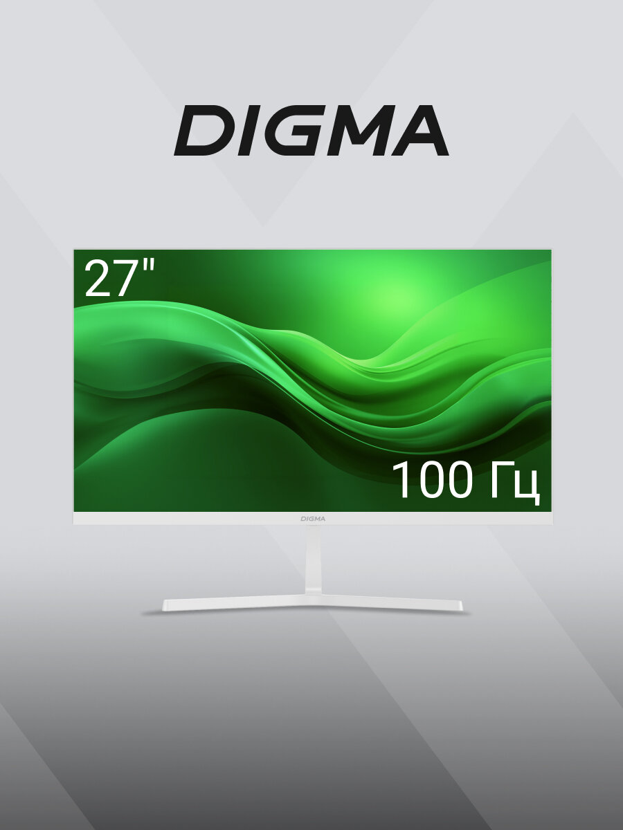 27" Монитор Digma Progress 27P502F, 1920x1080, IPS, 100Гц, 1хHDMI, 1хDP, белый [dm27sb09]
