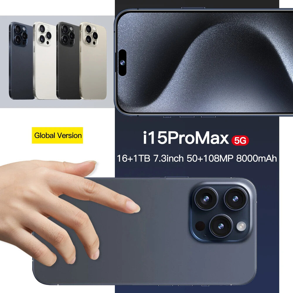 Мобильный телефон I16 Pro Max, большой экран, восьмиядерный, Android 8.1 — фото 1