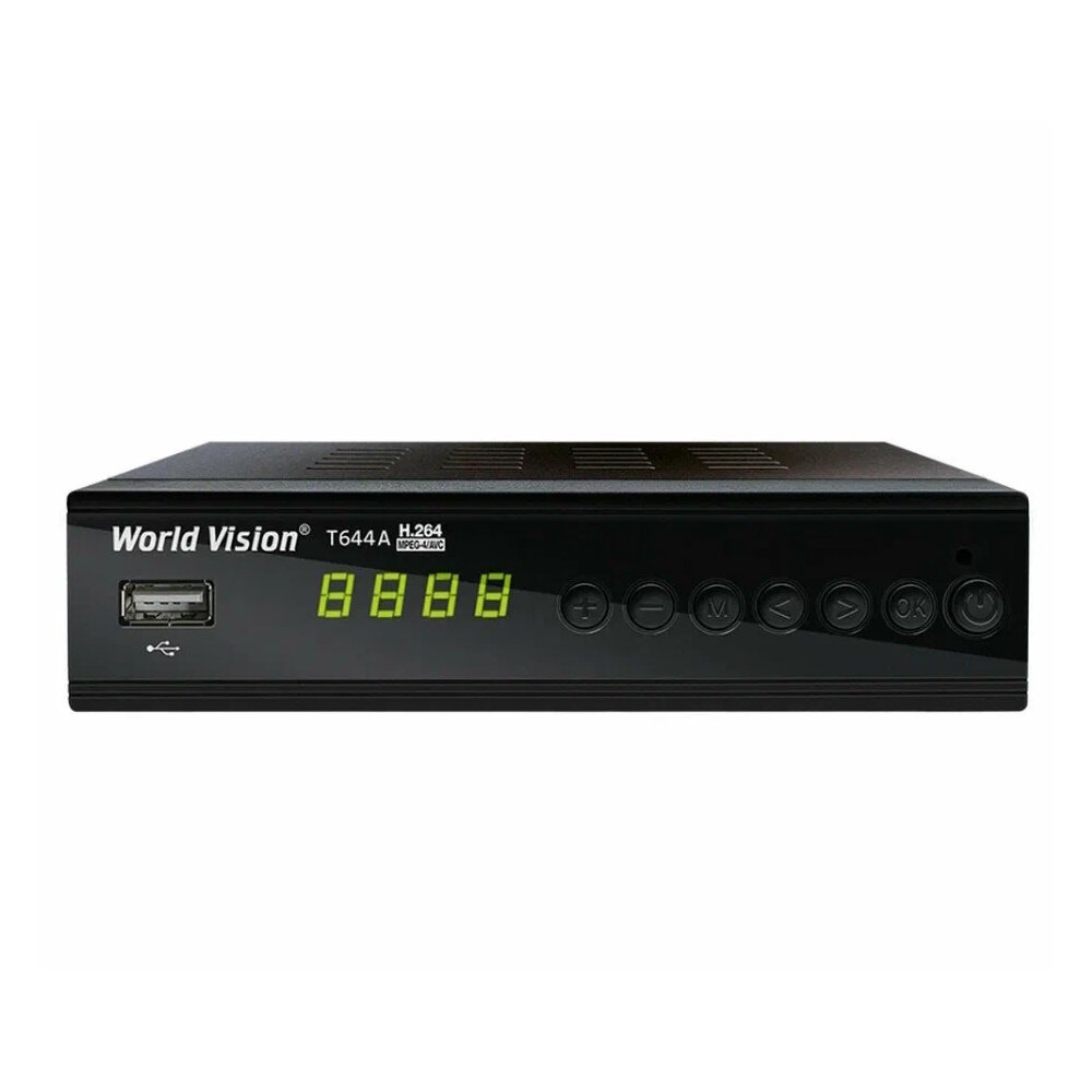 World Vision T644A Fm DVB-T/T2/C Цифровой эфирный / кабельный приемник с FM радиоприемником