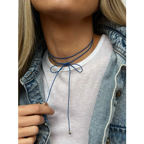 Колье LU Jewel длина 115 см синий 1661₽