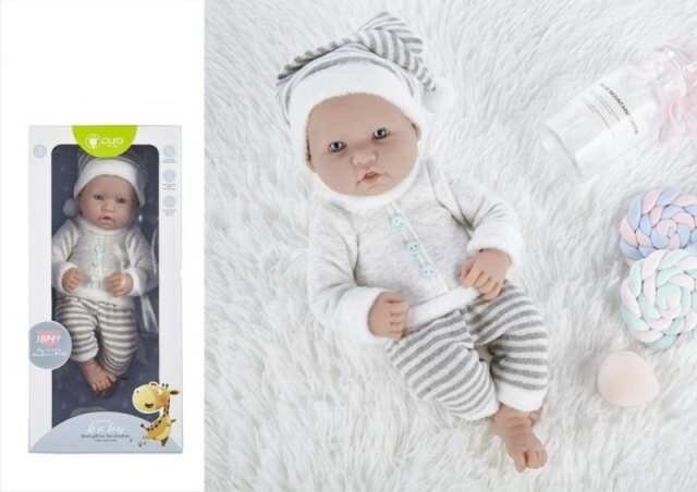 Пупс Junfa "Pure Baby", 35 см, в кофточке, штанишках и шапочке, в коробке (WJ-B9967)
