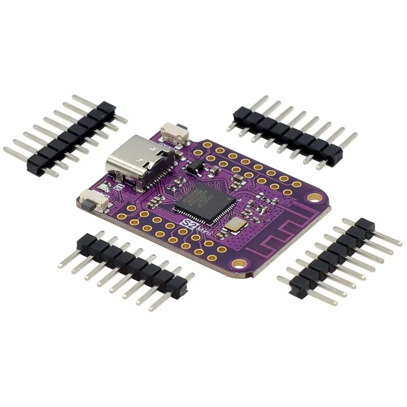 ESP32 S2 Mini V1.0.0 - LOLIN WIFI IOT Board на основе ESP32-S2FN4R2 4MB FLASH 2MB PSRAM MicroPython Arduino совместимый, With PSRAM