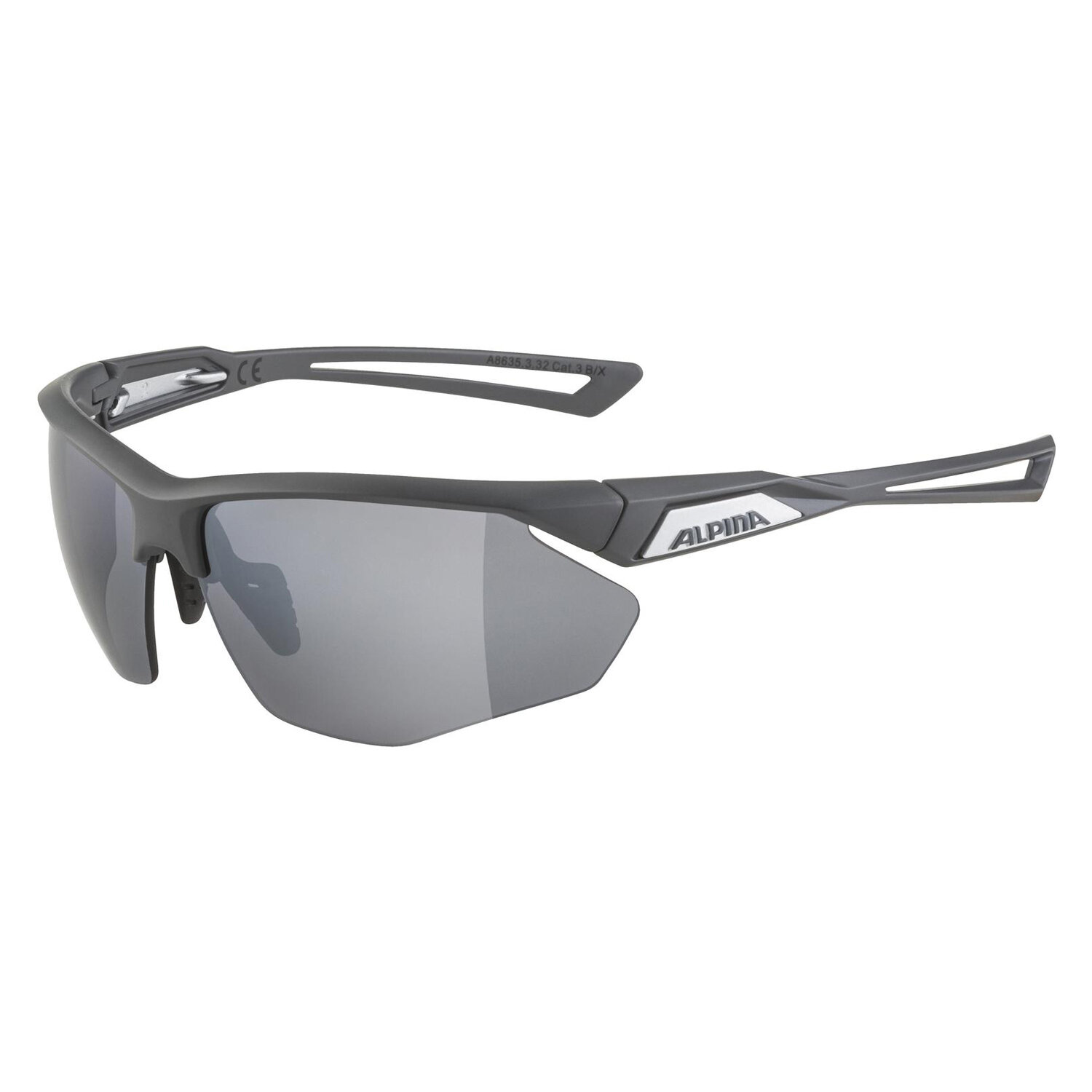 Очки солнцезащитные ALPINA Nylos Hr Black Matt/Black Mirror Cat. 3