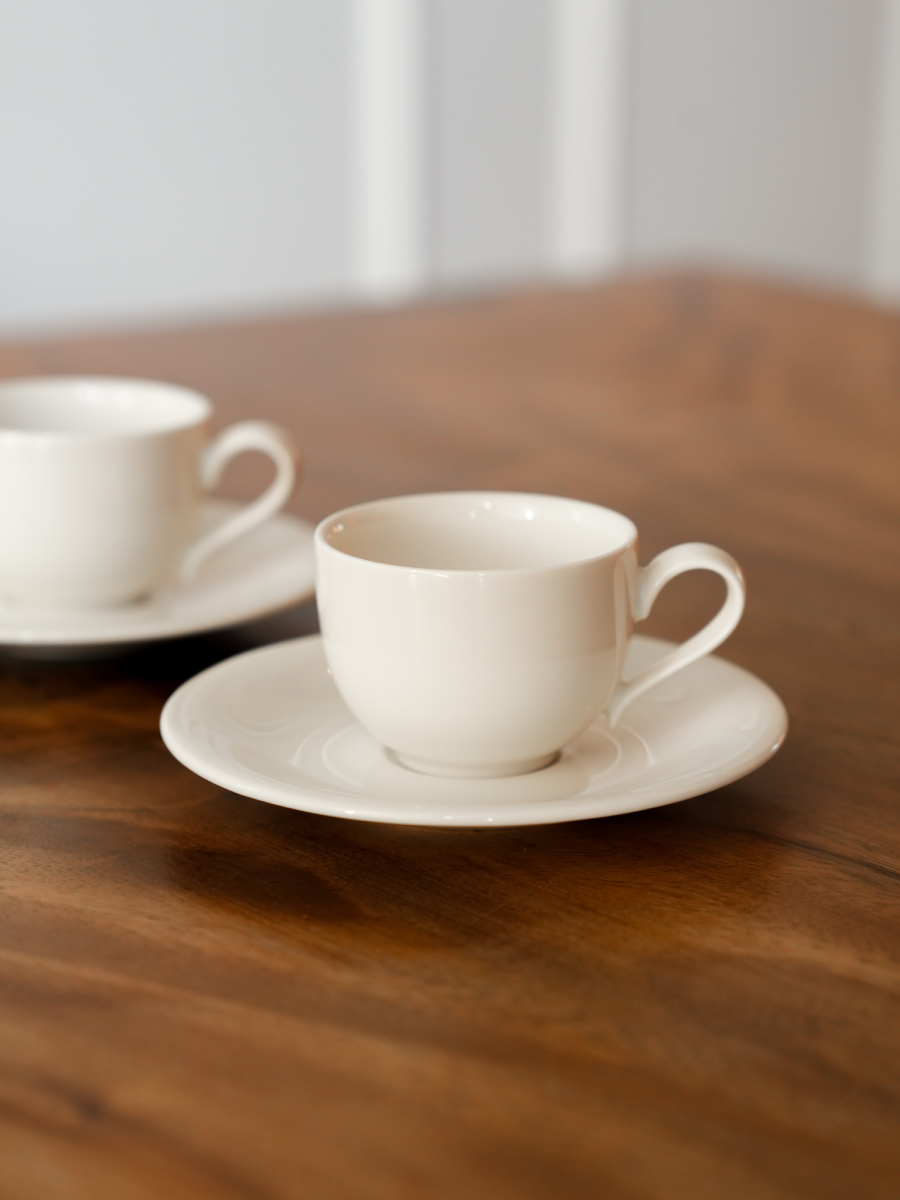 Набор на 2 персоны, 4 предмета, чашка с блюдцем, New Cottage Basic Espresso set, Villeroy & Boch, Премиум-Фарфор — фото 1