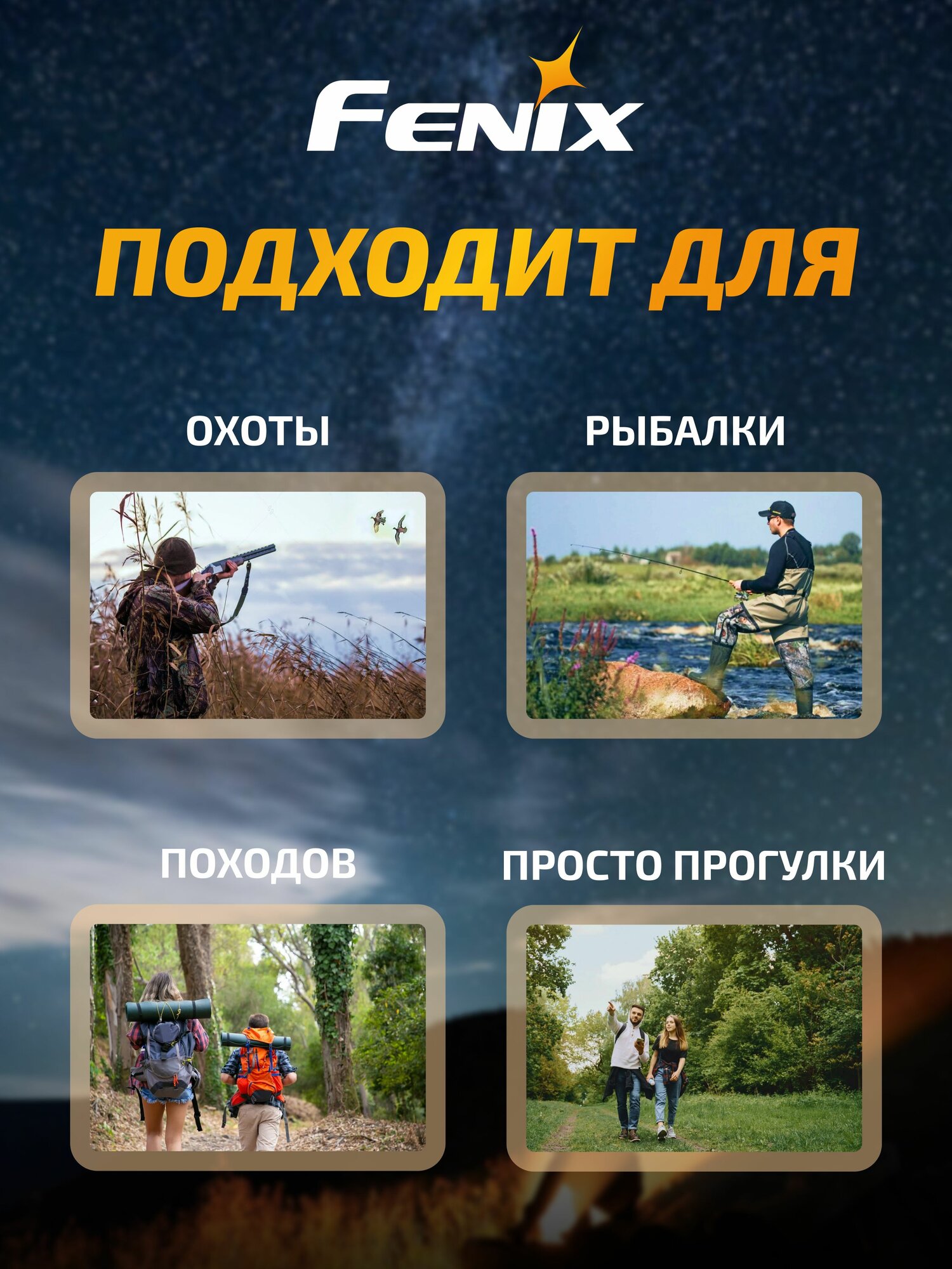 Фонарь Fenix E12, V3.0, влагостойкий, с клипсой, IP68, 200лм, чёрный — фото 1