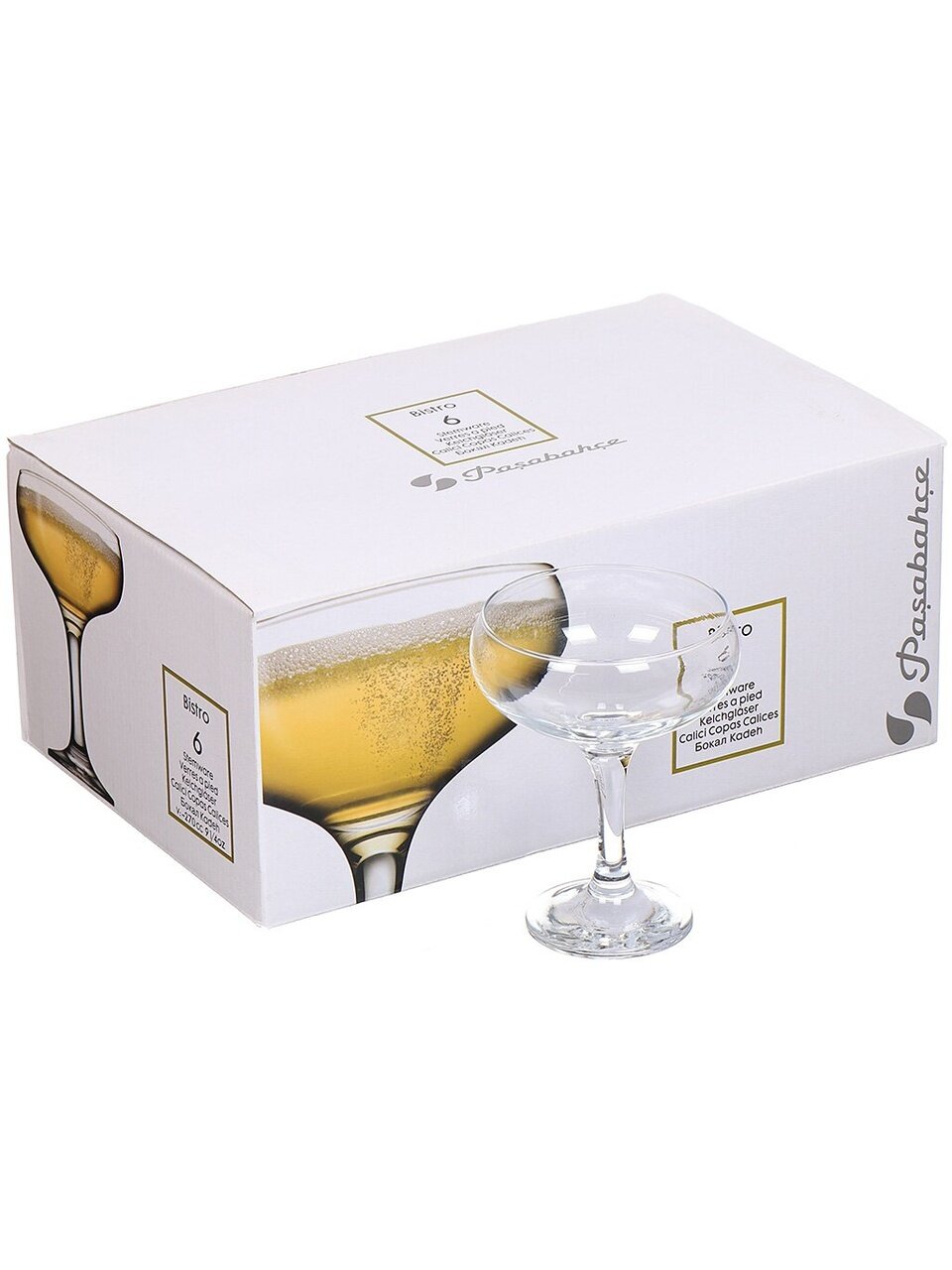 Бокал для шампанского 270 мл стекло 6 шт Pasabahce Bistro