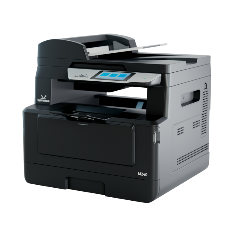 МФУ лазерное Катюша M240T принтер/копир/сканер/факс (опция), 40 стр/мин А4, ч/б, 1200 dpi. Скан: цвет/чб, большой лоток для бумаги, 1000 Мб Ethernet, USB, USB-host, Wi-Fi (опция), Факс (опция)