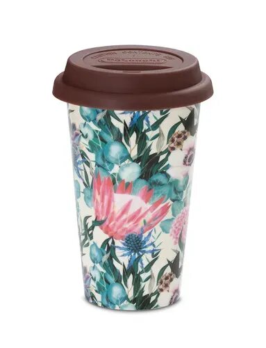 Термокружка DeLonghi DLSC065, керамическая, с силиконовой крышкой