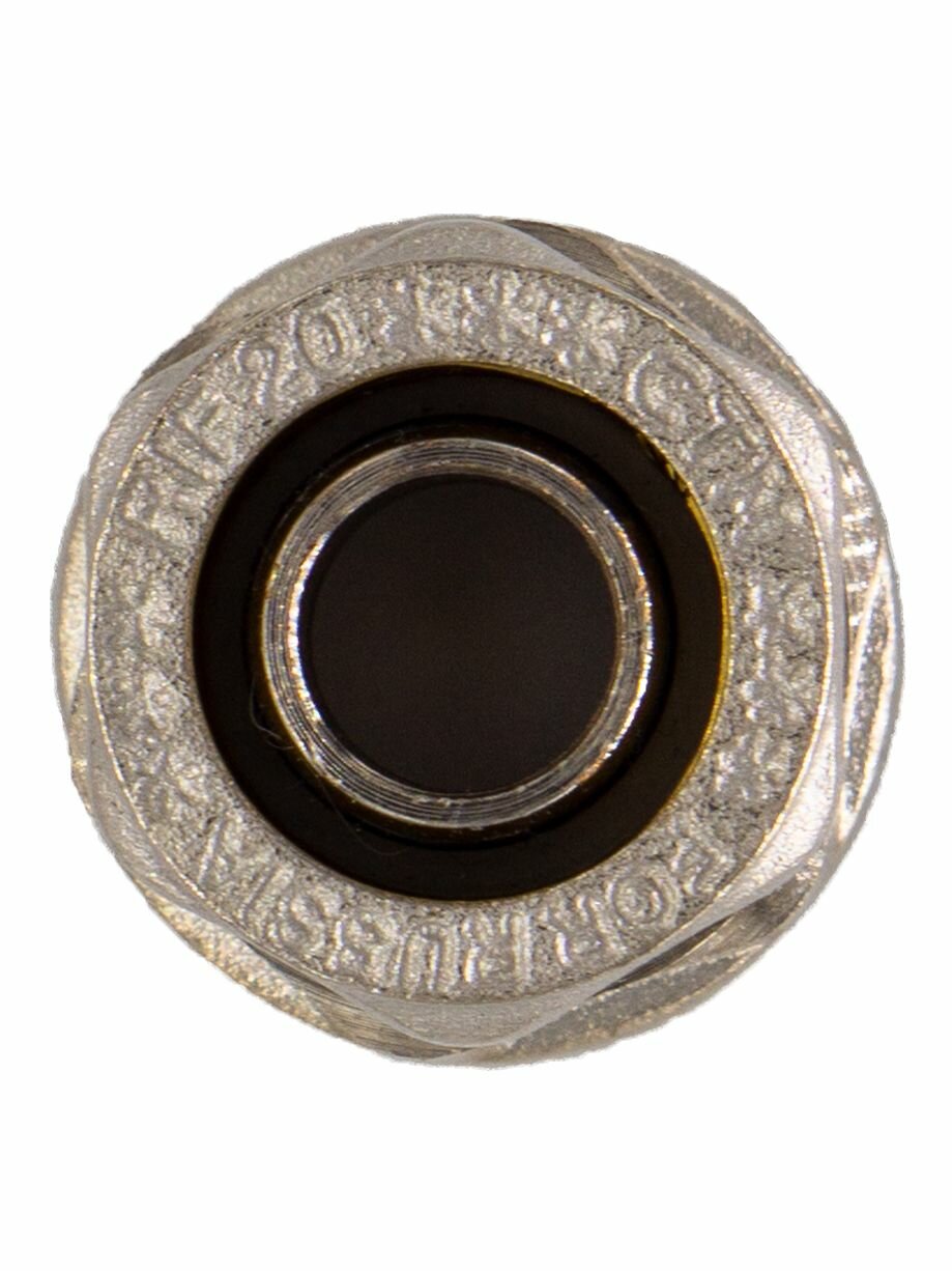 Переходное соединение CTM CCF01612, внутренняя резьба, 16x1/2", латунь, никелированное покрытие — фото 1