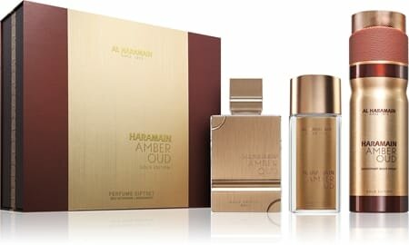 Вода парфюмерная Al Haramain Amber Oud Gold Edition, унисекс, набор из 3 предметов