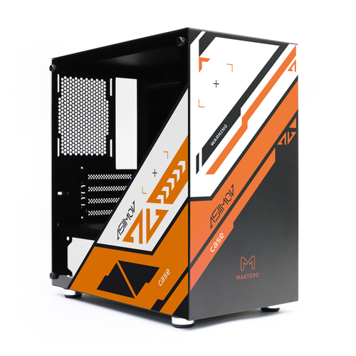 Корпус Mastero ASIIMOV mATX, Mini-Tower, без БП черный (MST-GCM-01-AS) корпус aerocool playa slim без бп matx mini tower черный