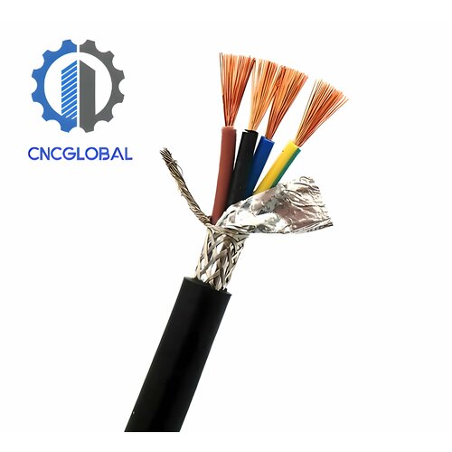 Кабель экранированный супергибкий ЧПУ TRVVP 4 X 2,5 5 метров CNCGLOBAL