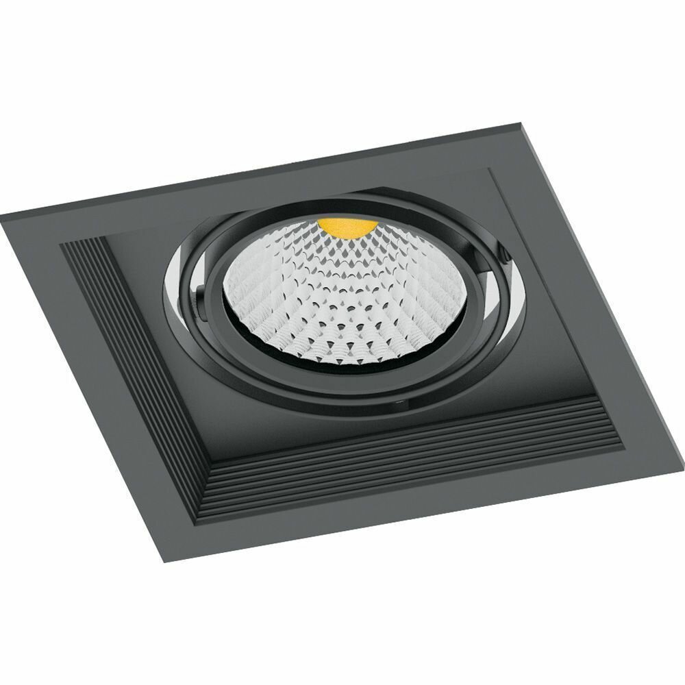 Светодиодный светильник Feron AL201 карданный 1x12W 4000K 35 градусов , черный 41289