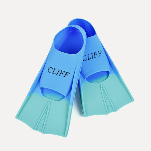 Изображение товара Ласты для плавания, бассейна CLIFF р.30-32 голубой, короткие, унисекс.