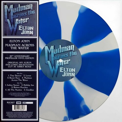 Elton John – Madman Across The Water (50th Anniversary Blue & White Vinyl) elton john elton john 1970 50th anniversary gold vinyl