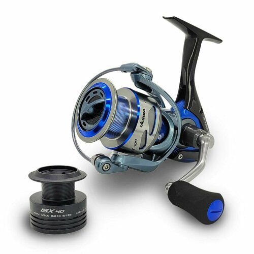 фото Катушка okuma inspira-40b (blue), с передним фрикционом, с дополнительной шпулей