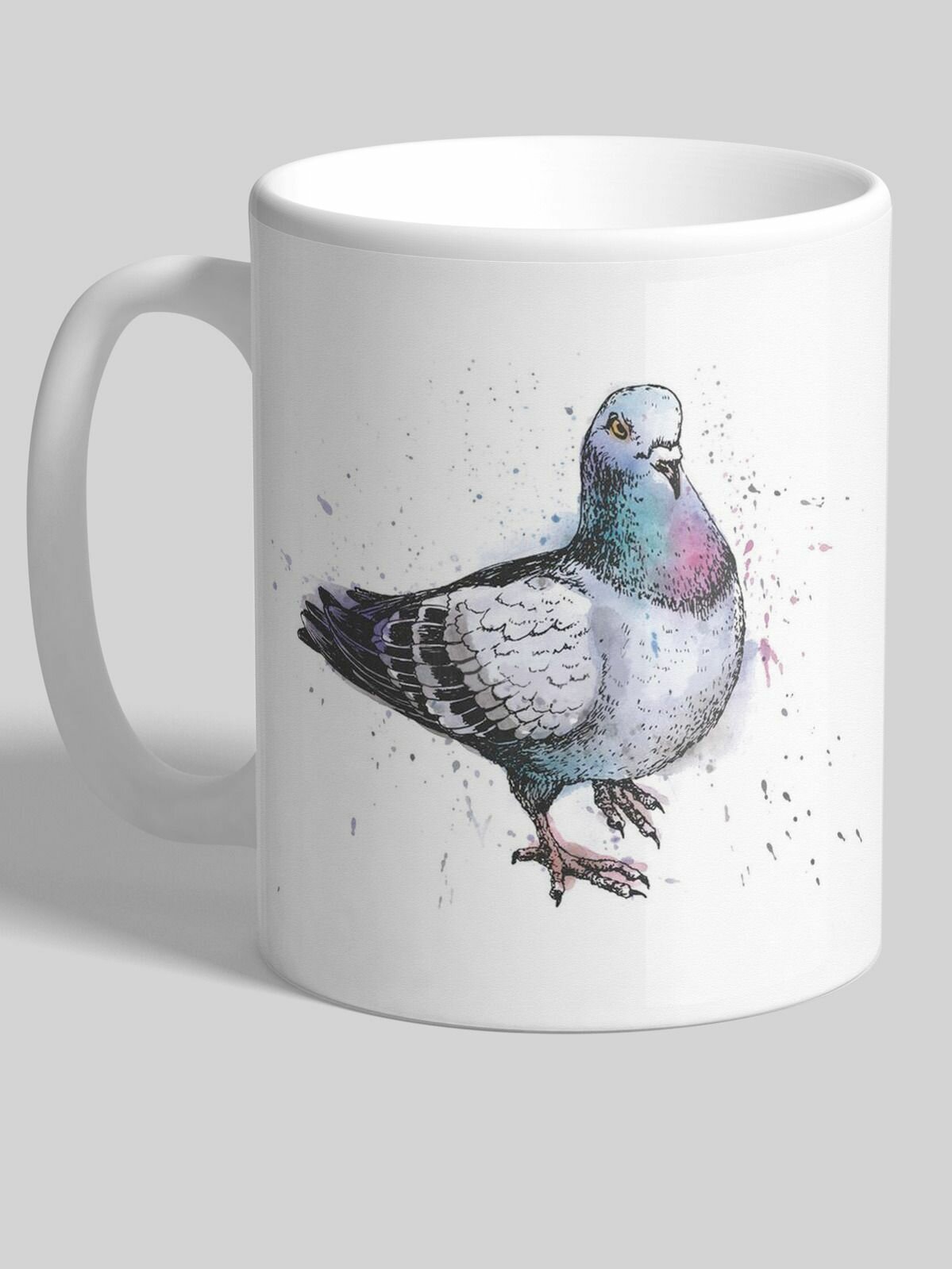 Кружка cooperative.moscow " Голубь " (кружка с Голубем , кружка Голубь , Голубь , с Голубем , кружка с птицей, птица , кружка с изображением Голубя ) , 330 мл, 1 шт