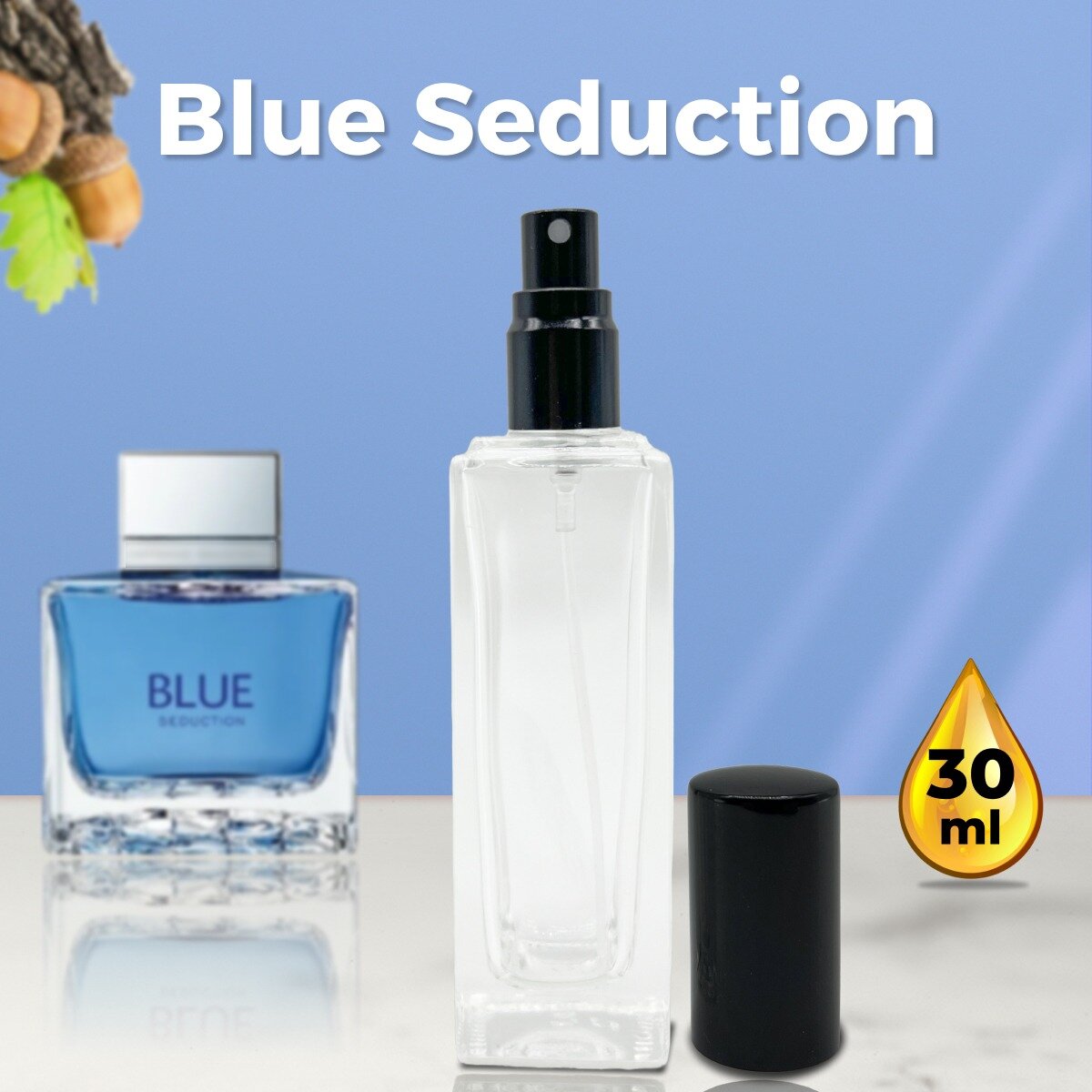 Gratus Parfum Blue Seduction Man духи мужские масляные 30 мл (спрей) + подарок