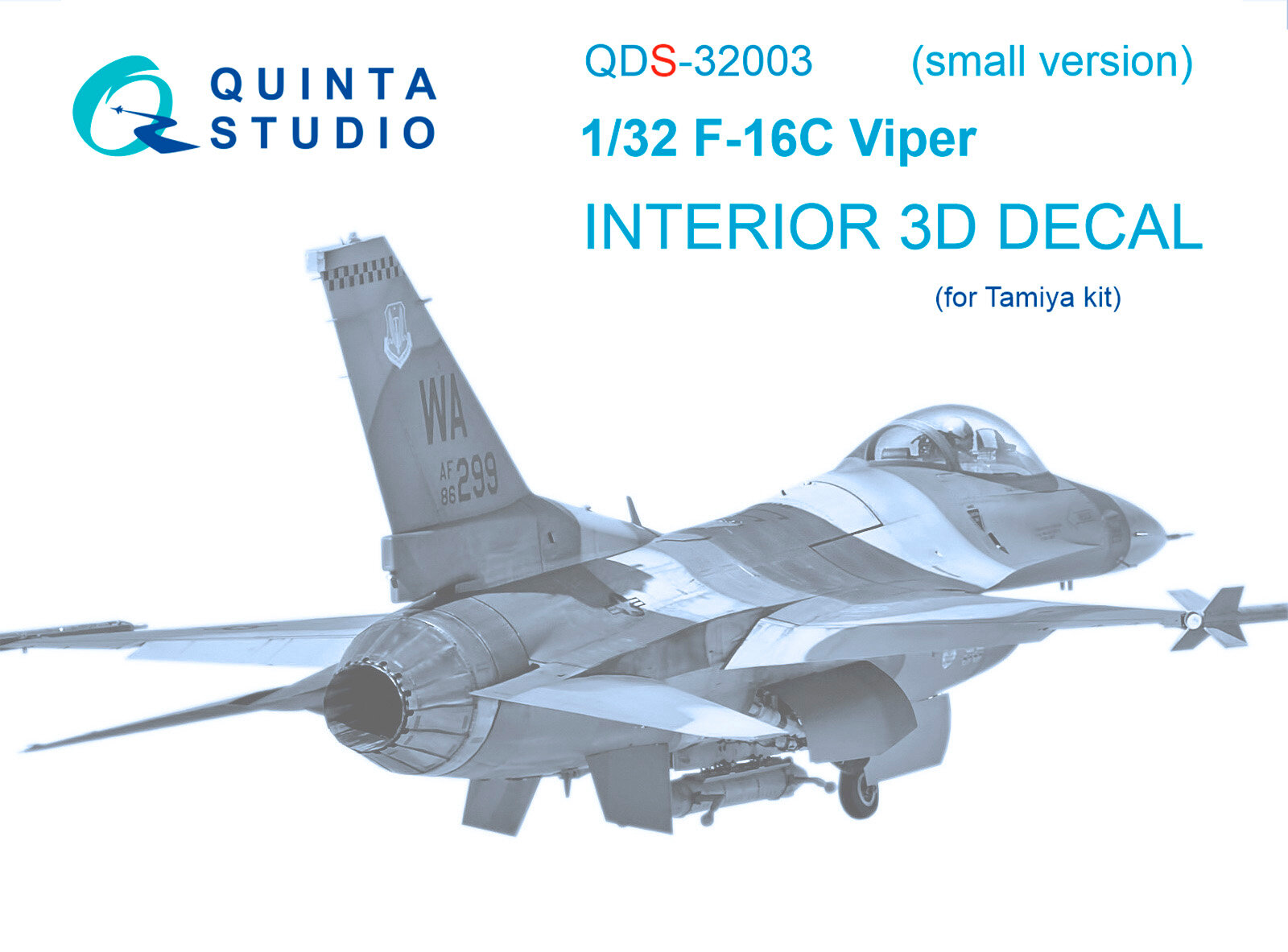 QDS-32003 3D Декаль интерьера кабины F-16C (Tamiya) (малая версия)