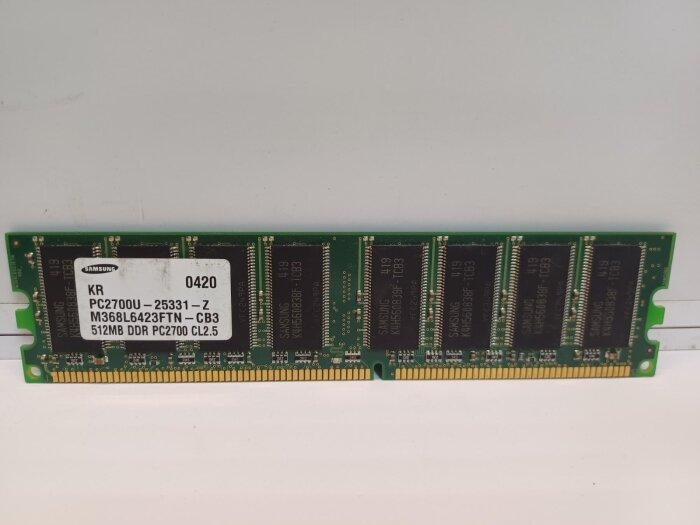 Оперативная память Samsung DDR1 512 PC2700 333 M368L6423FTN-CB3